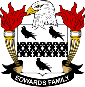 Coat of arms used by the Edwards family in the United States of America