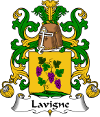 Coat of Arms from France for Lavigne ( de la Vigne)