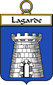 French Coat of Arms Badge for Lagarde