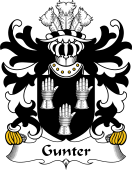 Welsh Coat of Arms for Gunter (of Tregunter and Gilston, Breconshire)