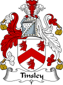 English Coat of Arms for the family Tinsley