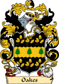 English or Welsh Family Coat of Arms (v.23) for Oakes (Ref Burke's, Suffolk)