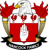 Coat of arms used by the Hancock family in the United States of America