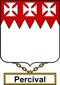 English Coat of Arms Shield Badge for Percival