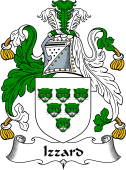 English Coat of Arms for the family Izzard