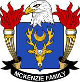 Coat of arms used by the McKenzie family in the United States of America