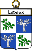 French Coat of Arms Badge for Ledoux or Doux