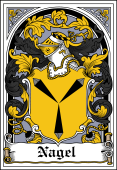 German Wappen Coat of Arms Bookplate for Nagel