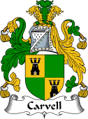 English Coat of Arms for the family Carvell