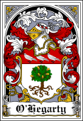Irish Coat of Arms Bookplate for O'Hegarty