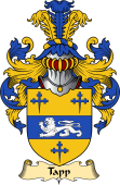 English Coat of Arms (v.23) for the family Taap or Tapp