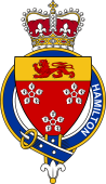 British Garter Coat of Arms for Hamilton (Ireland)