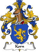German Wappen Coat of Arms for Korn