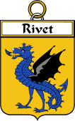 French Coat of Arms Badge for Rivet