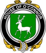 Irish Coat of Arms Badge for the O'CONNOR (Corcomroe) family