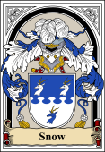 English Coat of Arms Bookplate for Snow