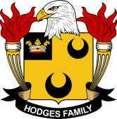 Coat of arms used by the Hodges family in the United States of America