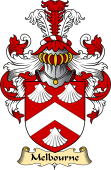 English Coat of Arms (v.23) for the family Melbourne or Milborn