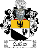 Araldica Italiana Coat of arms used by the Italian family Galletti