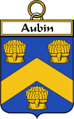French Coat of Arms Badge for Aubin