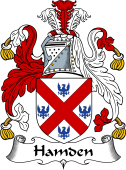English Coat of Arms for the family Hamden or Hampden