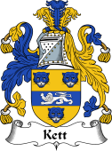 English Coat of Arms for the family Kett