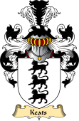 English Coat of Arms (v.23) for the family Keats