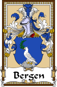 German Coat of Arms Wappen Bookplate  for Bergen