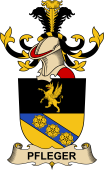 Republic of Austria Coat of Arms for Pfleger (de Wertenau)