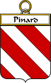 French Coat of Arms Badge for Pinard